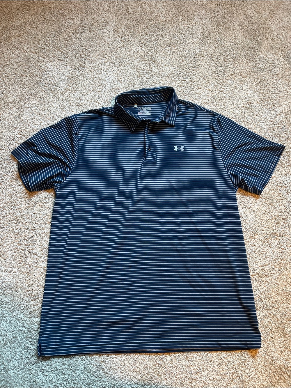 Like New - Under Armour - Men’s - Short Sleeve Matchplay Stripe Polo - XXL